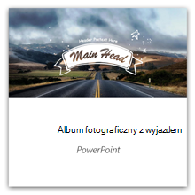 Album ze zdjęciami z podróży w programie PowerPoint