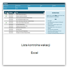 Lista kontrolna urlopu w programie Excel