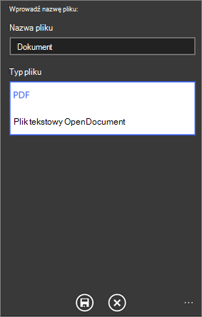Zapisywanie w formacie PDF
