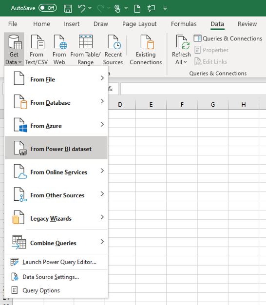 Tworzenie Tabeli Przestawnej Na Podstawie Zestawów Danych Dodatku Power Bi Excel 7980