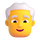 Emoji mężczyzny o białych włosach w aplikacji Teams