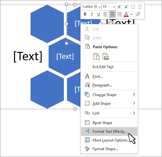 Przycisk Formatuj efekty tekstowe