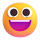 Emoji uśmiechniętej twarzy w aplikacji Teams z dużymi oczami