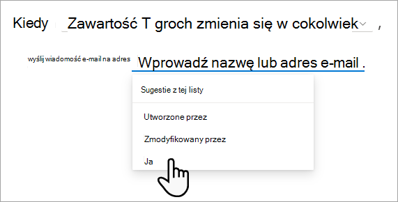 Dostosuj regułę za pomocą odpowiednich wartości.