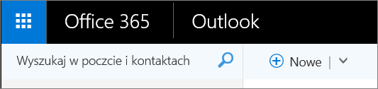 Tak wygląda wstążka aplikacji Outlook w sieci Web