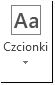 Przycisk Czcionki w programie Publisher 2013
