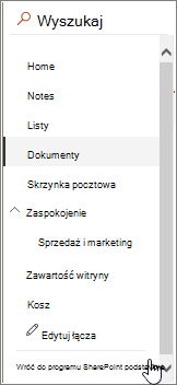 Pasek Szybkie uruchamianie po lewej stronie ekranu z wyróżnionym widokiem klasycznym Wróć do widoku klasycznego.