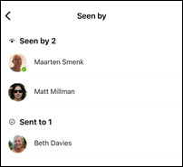 Aplikacja Teams Mobile widziana przez menu