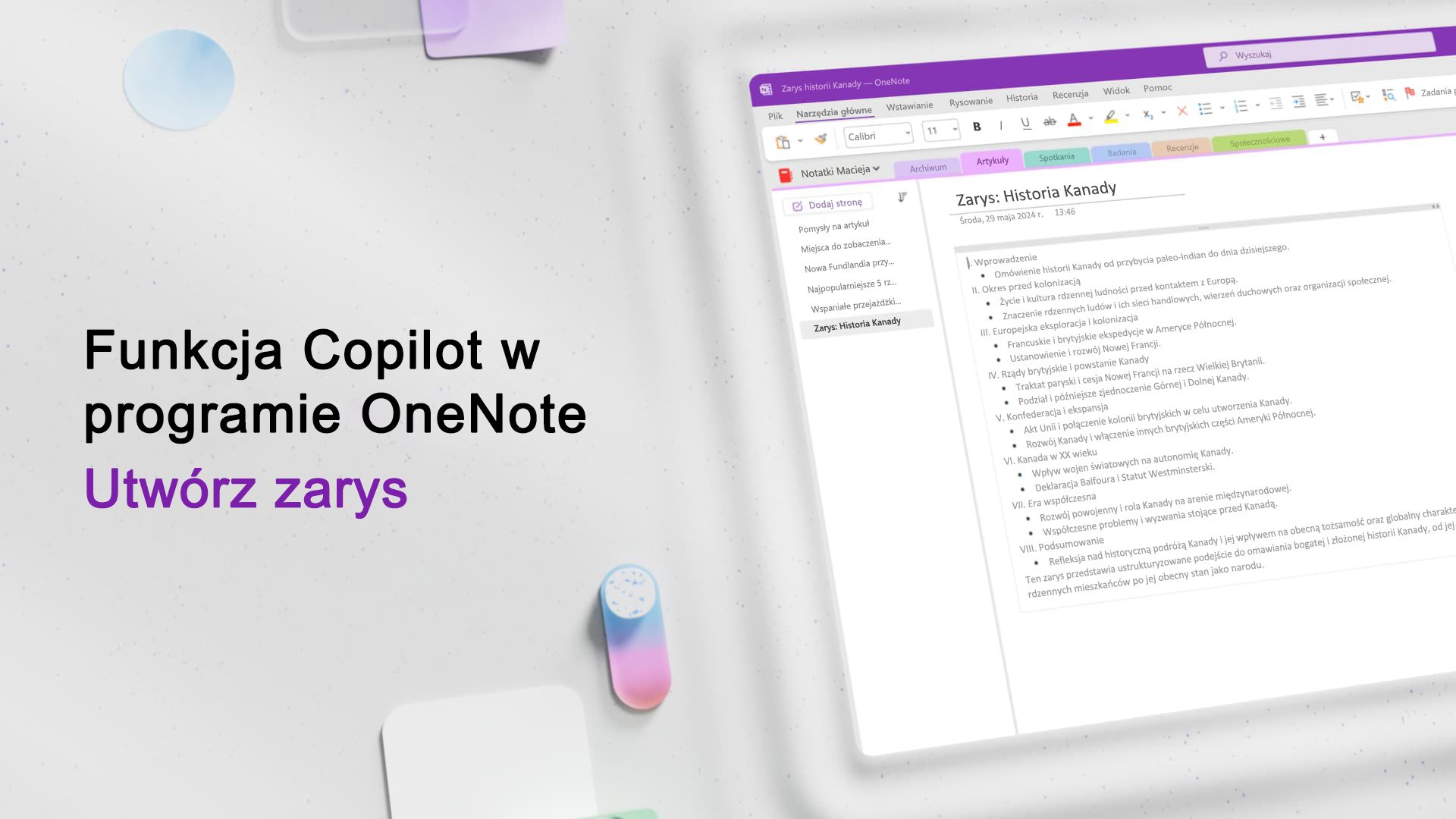 Wideo: Tworzenie konspektu za pomocą funkcji Copilot w programie OneNote