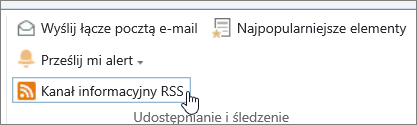 Karta biblioteki z wyróżnionym alertem RSS