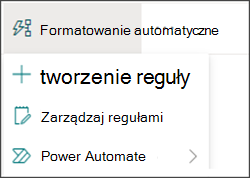 Obraz menu Automatyzuj z wybraną elekcją Power Automate