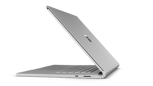 Widok boczny otwartego urządzenia Surface Book 2 Hero.