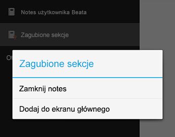 Polecenie Zamknij notes w aplikacji OneNote dla systemu Android