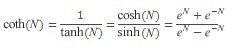 Równanie funkcji COTH