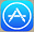 Przycisk sklepu App Store na telefonie iPhone