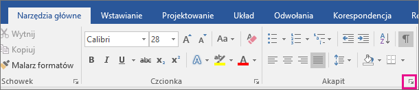 The arrow to open the Paragraph dialog box is highlighted on the Home tab.