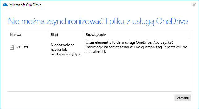 Rozwiązywanie Problemów Z Synchronizacją Usługi OneDrive - Pomoc ...