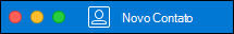 Botão Novo Contato no Outlook para Mac.