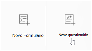 Criar novo formulário de teste