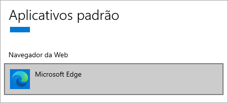 Navegador padrão do Microsoft Edge