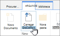 Botão Carregar documento na faixa de opções