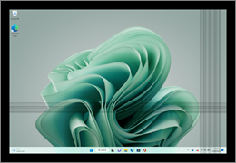 Mostra linhas verticais e horizontais em execução por meio de uma tela do Surface.