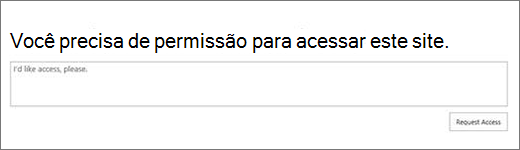 Caixa de diálogo Acesso SPO negado.