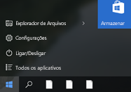 Barra de tarefas do Windows com ícones não associados