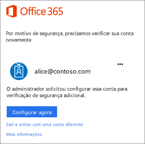 Entrar para configurar o office