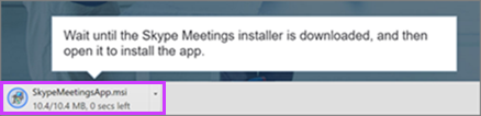 Instalar o aplicativo Reuniões do Skype
