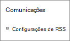 Listar configurações de comunicações (RSS)