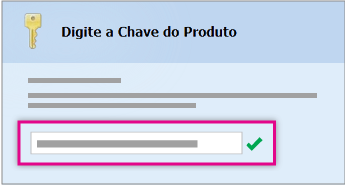 Inserir a chave do produto (Product Key)