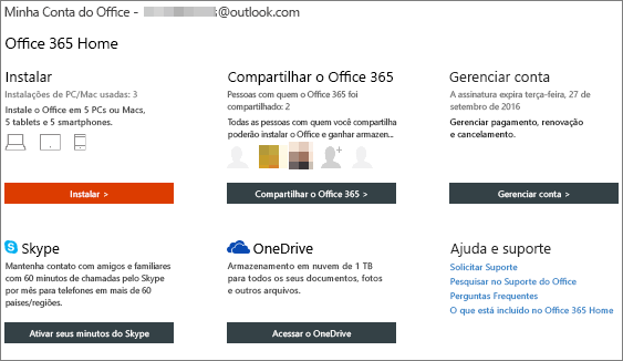 Office 365 entrar em sua conta