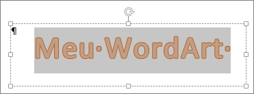 WordArt selecionado