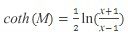 Fórmula para arco cotangente hiperbólico