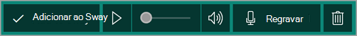 Adicionar uma gravação ao Sway