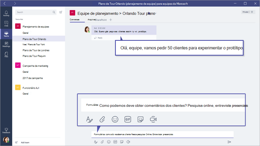 Microsoft Forms QuickPoll no Microsoft Teams