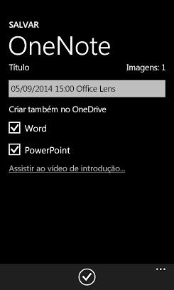 Enviar imagens para o Word e o PowerPoint no OneDrive