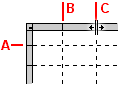 adjust pointer over column boundary