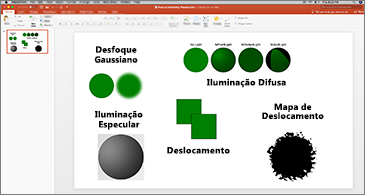 Slide com exemplos de filtros SVG