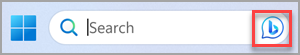 O ícone do Bing Chat na barra de pesquisa.