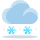 Nuvem com emoticon de neve