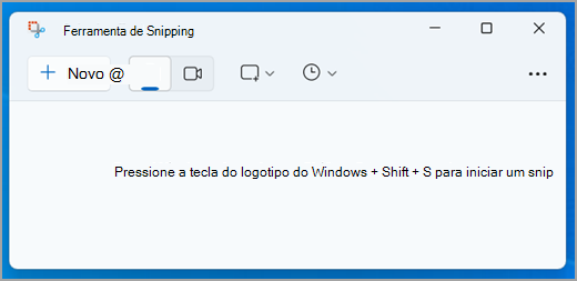A interface da ferramenta Snipping no Windows 11.