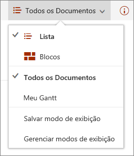 Menu modos de exibição no Microsoft Edge