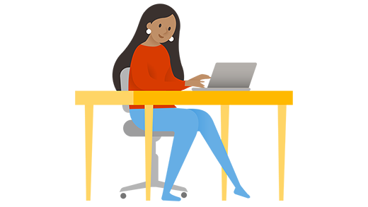 Mulher trabalhando em um computador