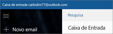 Qual é a aparência da faixa de opções quando você tem o aplicativo Email para Windows 10
