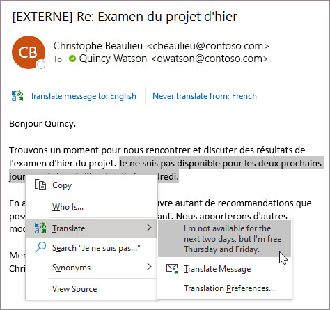 Tradutor Outlook. - Microsoft Community