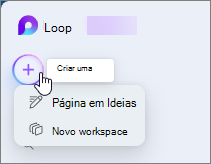 Loop Criar novo e menu suspenso.