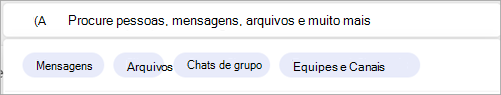 Captura de ecrã a mostrar filtros de pesquisa relacionados com uma pessoa específica.