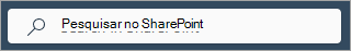 Captura de tela mostrando a caixa pesquisa do SharePoint em cada página.